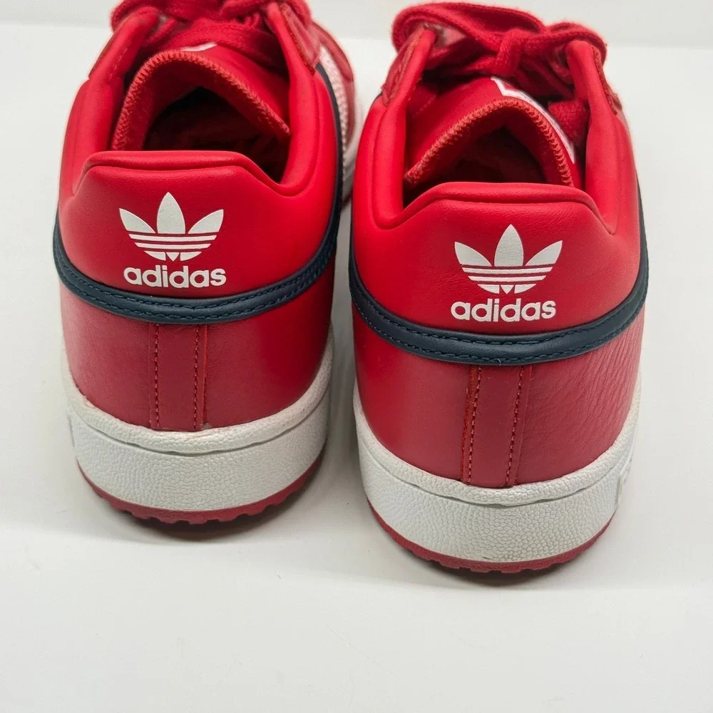 Adidas Top Ten RB Low Sneaker Lace Up Red Leather Casual Comfort Size 10.5 - Picture 6 of 8